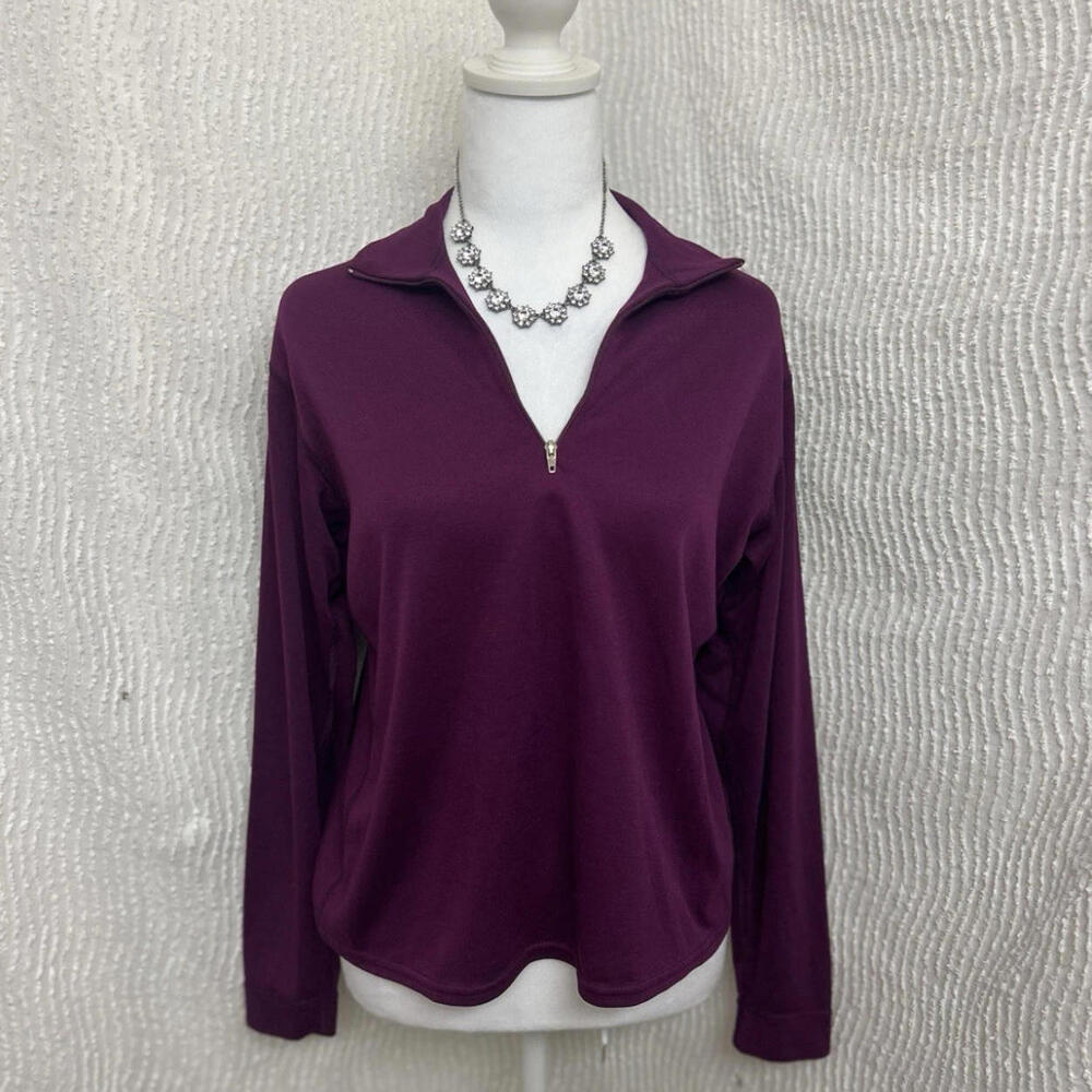 Patagonia Purple Capilene Quarter Zip Pullover Womens M Layering
